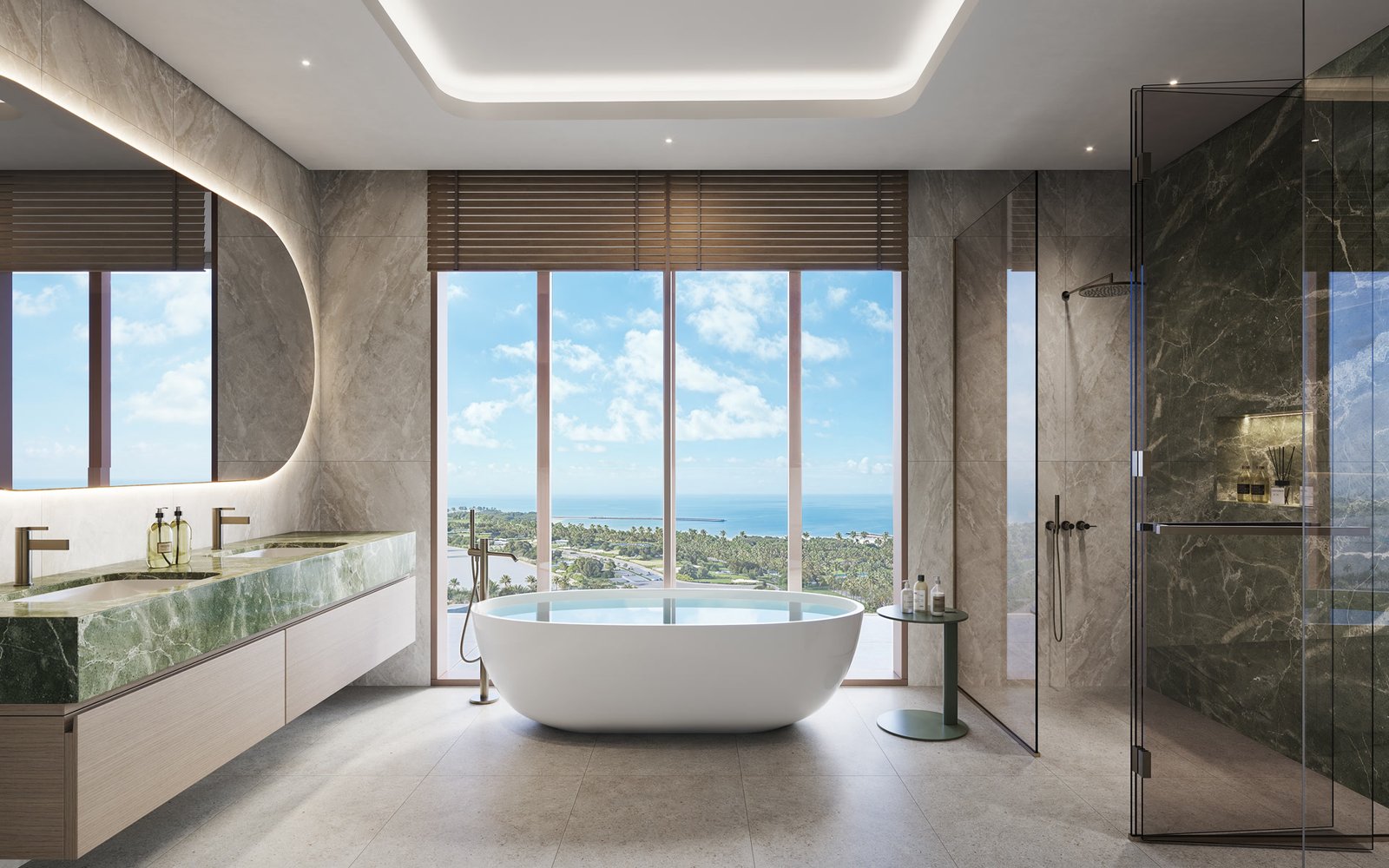 Duplex master bathroom